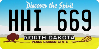 ND license plate HHI669