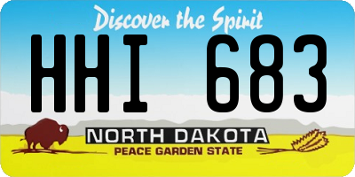 ND license plate HHI683