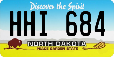 ND license plate HHI684