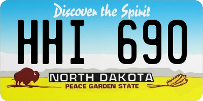 ND license plate HHI690