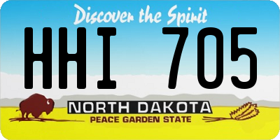 ND license plate HHI705