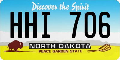 ND license plate HHI706