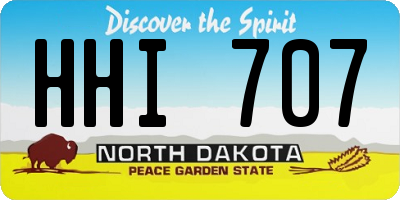 ND license plate HHI707