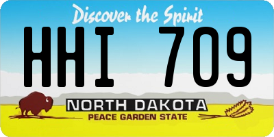ND license plate HHI709