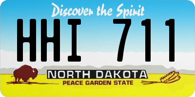 ND license plate HHI711