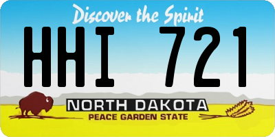 ND license plate HHI721