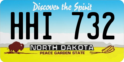 ND license plate HHI732