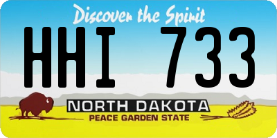 ND license plate HHI733