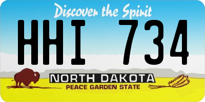 ND license plate HHI734