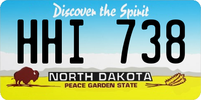 ND license plate HHI738
