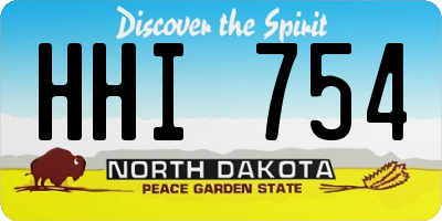 ND license plate HHI754