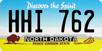 ND license plate HHI762