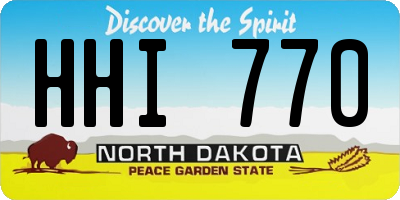 ND license plate HHI770