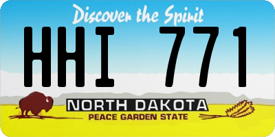 ND license plate HHI771