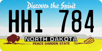 ND license plate HHI784