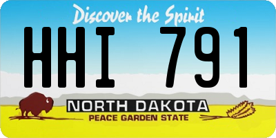 ND license plate HHI791