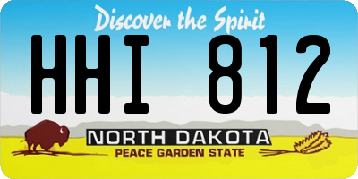 ND license plate HHI812