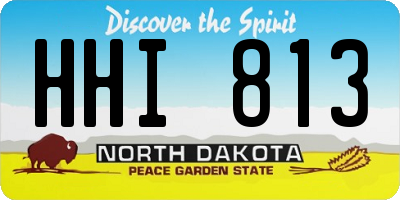 ND license plate HHI813