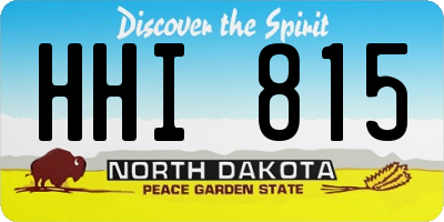 ND license plate HHI815
