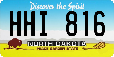 ND license plate HHI816