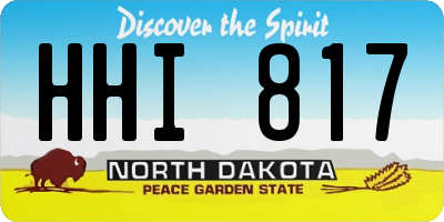 ND license plate HHI817