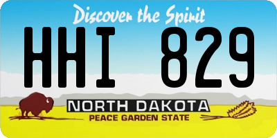 ND license plate HHI829