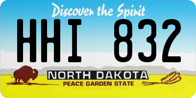 ND license plate HHI832