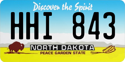 ND license plate HHI843