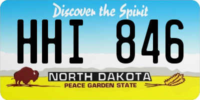 ND license plate HHI846