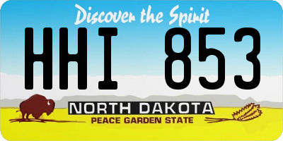ND license plate HHI853