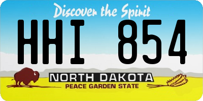 ND license plate HHI854