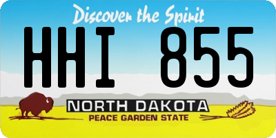 ND license plate HHI855