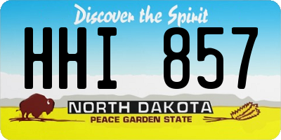 ND license plate HHI857