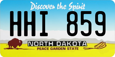 ND license plate HHI859