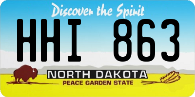 ND license plate HHI863