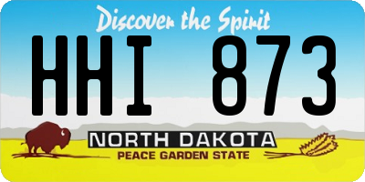 ND license plate HHI873