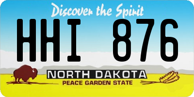 ND license plate HHI876