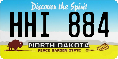 ND license plate HHI884