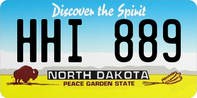 ND license plate HHI889