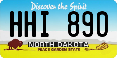 ND license plate HHI890