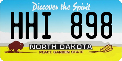 ND license plate HHI898