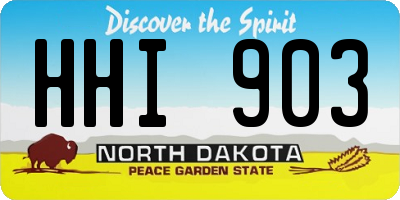 ND license plate HHI903