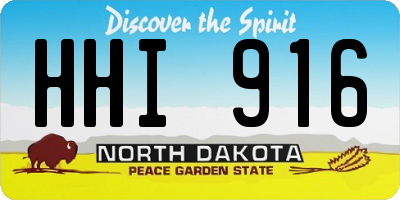 ND license plate HHI916
