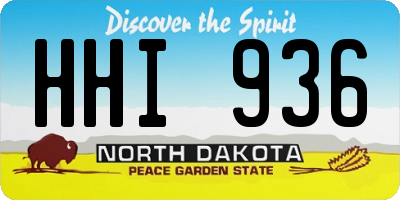 ND license plate HHI936