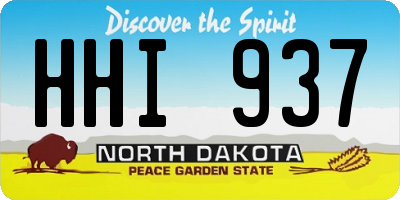 ND license plate HHI937
