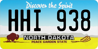 ND license plate HHI938