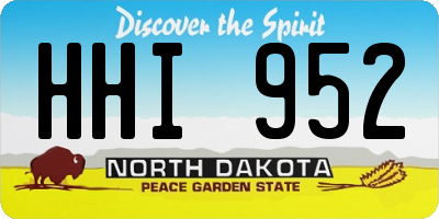 ND license plate HHI952