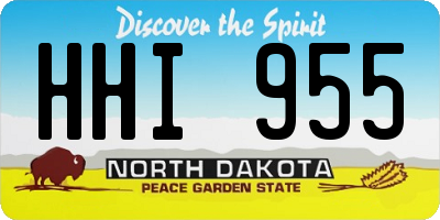 ND license plate HHI955