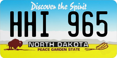 ND license plate HHI965