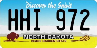 ND license plate HHI972